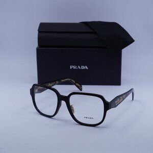 Prada PRB07VD 3891O1 Square Eyeglasses - Black/Medium Havana 56mm